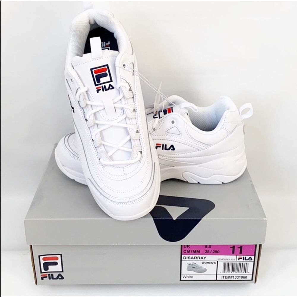 Fila Disarray Low Top White Women’s Sneaker Size 11 NEW